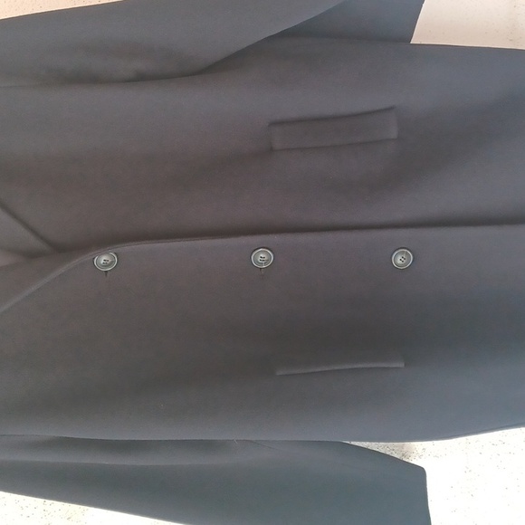 Kristen Blake Virgin Wool Cashmere Blend Full Length Coat, Blue, Pockets, Lined - Picture 6 of 14